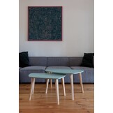 Endocarp Donkergrijze Salontafel | 68x41 cm | Essenhout Poten