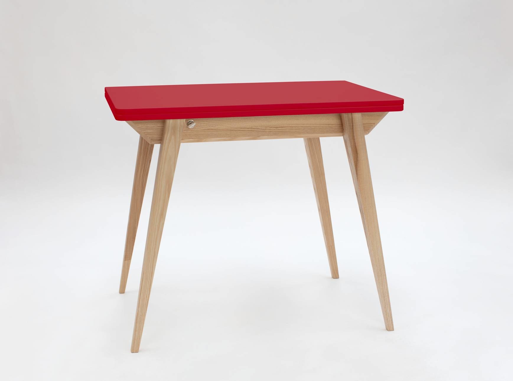 Envelope uitschuifbare eettafel in rood essenhout en MDF - FSC gecertificeerd