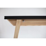 Envelope uitschuifbare eettafel in rood essenhout en MDF - FSC gecertificeerd