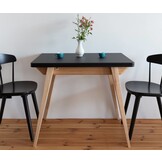 Envelope uitschuifbare eettafel in rood essenhout en MDF - FSC gecertificeerd