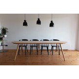 Eettafel Contrast van Essenhout - 240x80x75 cm - FSC100% & FSCMIX gecertificeerd