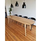 Eettafel Contrast van Essenhout - 240x80x75 cm - FSC100% & FSCMIX gecertificeerd