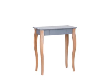 Donkergrijs bureau Lillo | 65cm breedte | 1 lade | Beukenhouten poten