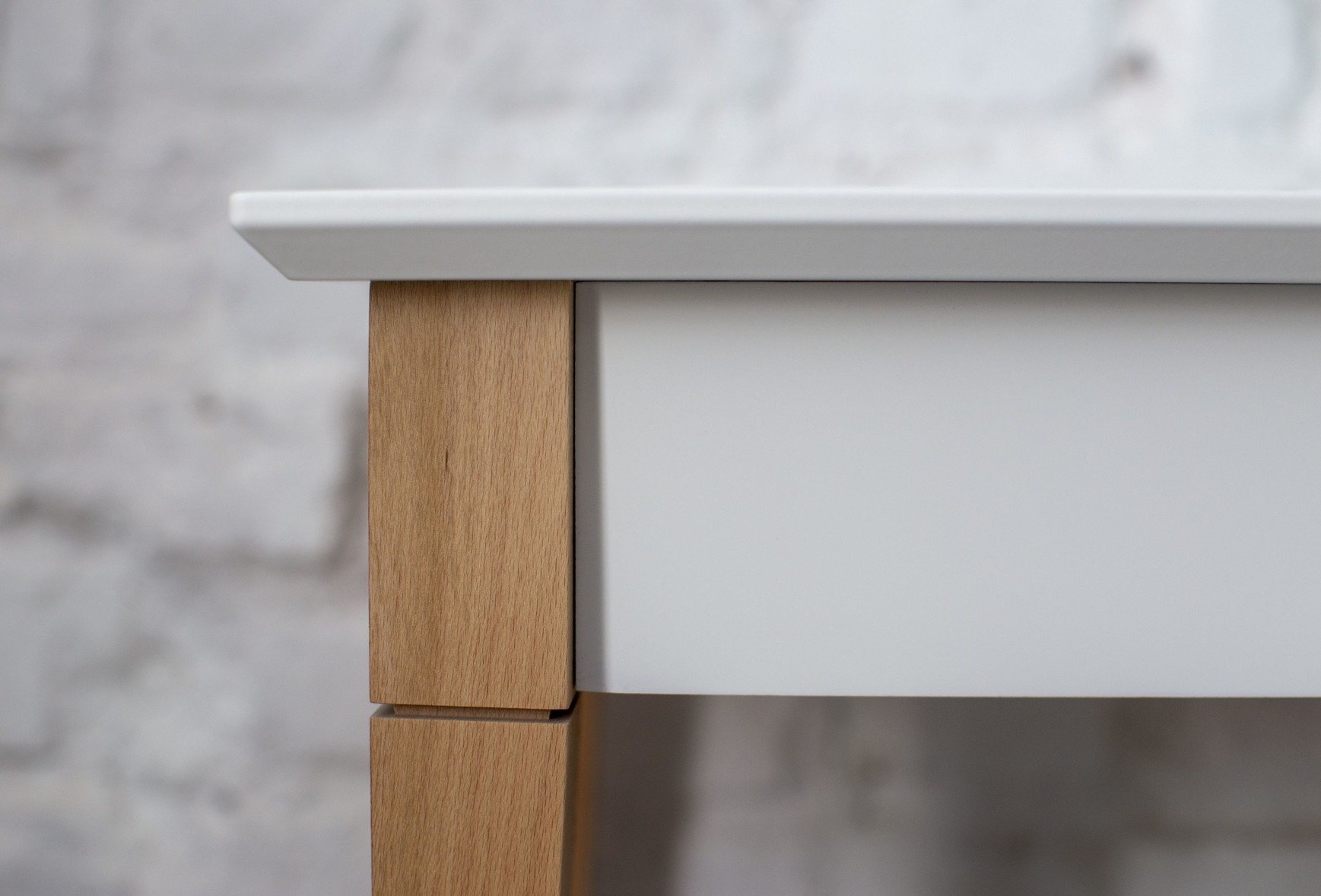 Grote open wastafel Mimo - 105cm breedte, 74cm hoogte, in muntkleur van beukenhout en gelakt MDF - FSC gecertificeerd