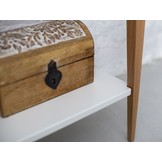 Grote open wastafel Mimo - 105cm breedte, 74cm hoogte, in muntkleur van beukenhout en gelakt MDF - FSC gecertificeerd