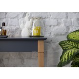 Grote open wastafel Mimo - 105cm breedte, 74cm hoogte, in muntkleur van beukenhout en gelakt MDF - FSC gecertificeerd