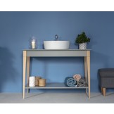 Grote Mimo wastafel - 105 cm breed, licht turkoois, FSC gecertificeerd