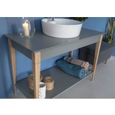 Grote Mimo wastafel - 105 cm breed, licht turkoois, FSC gecertificeerd