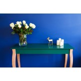 FSC-certified Liilo bijzettafel in donkergrijs & wit met 85x35x74cm dimensions