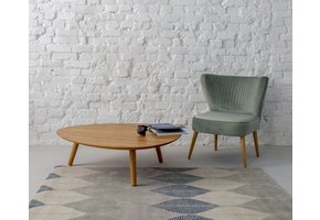 Essenhouten Salontafel Pick - Eiken Poten - 103x97x31 cm