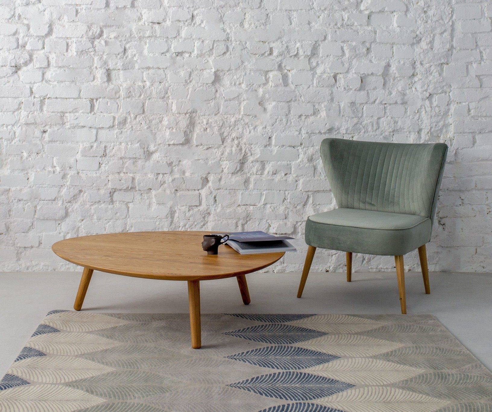 Essenhouten Salontafel Pick - Eiken Poten - 103x97x31 cm