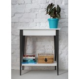 FSC Wandtafel Mimo, 65x35x74 cm, Betongrijs, Beukenhout & MDF