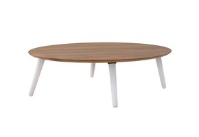Grote salontafel Ovo | Witte poten | 45cm hoogte
