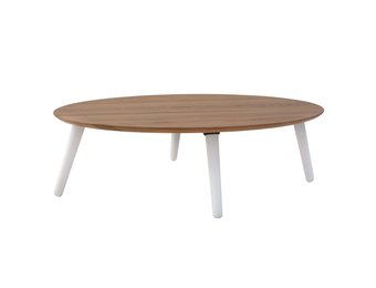 Grote salontafel Ovo | Witte poten | 45cm hoogte