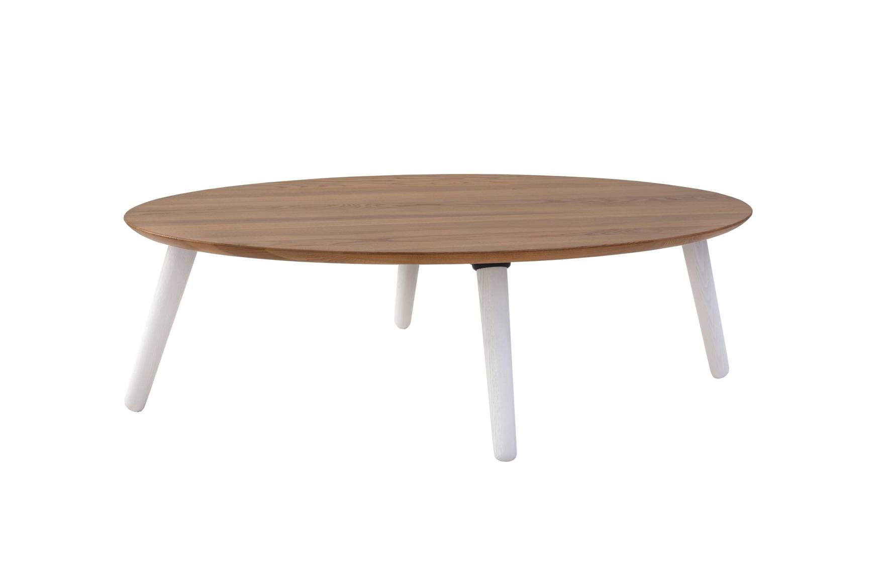 Grote salontafel Ovo | Witte poten | 45cm hoogte