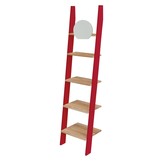 Essenhouten Ladekast Ashme | FSC-gecertificeerd | Rood | 5 planken
