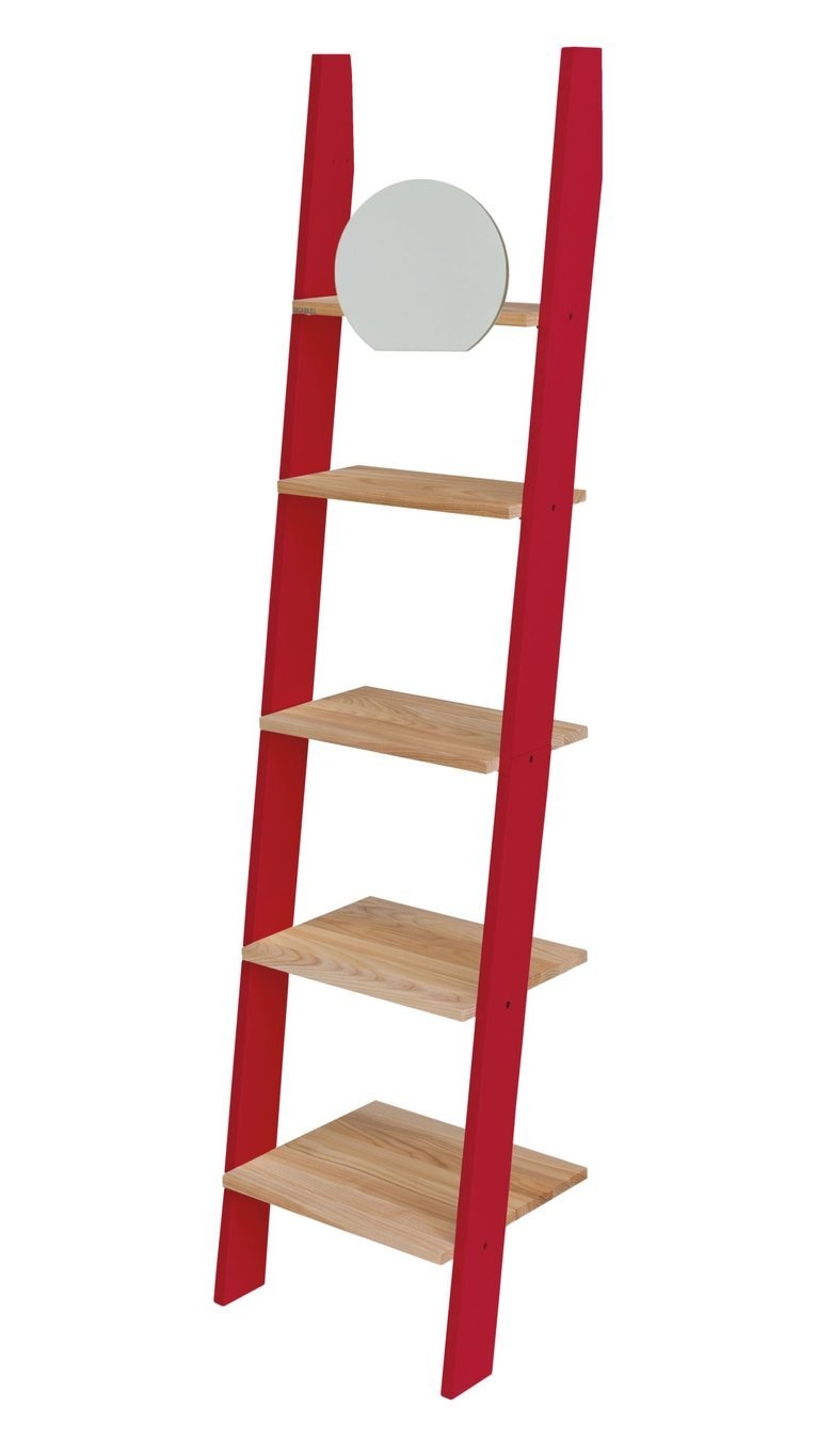 Essenhouten Ladekast Ashme | FSC-gecertificeerd | Rood | 5 planken