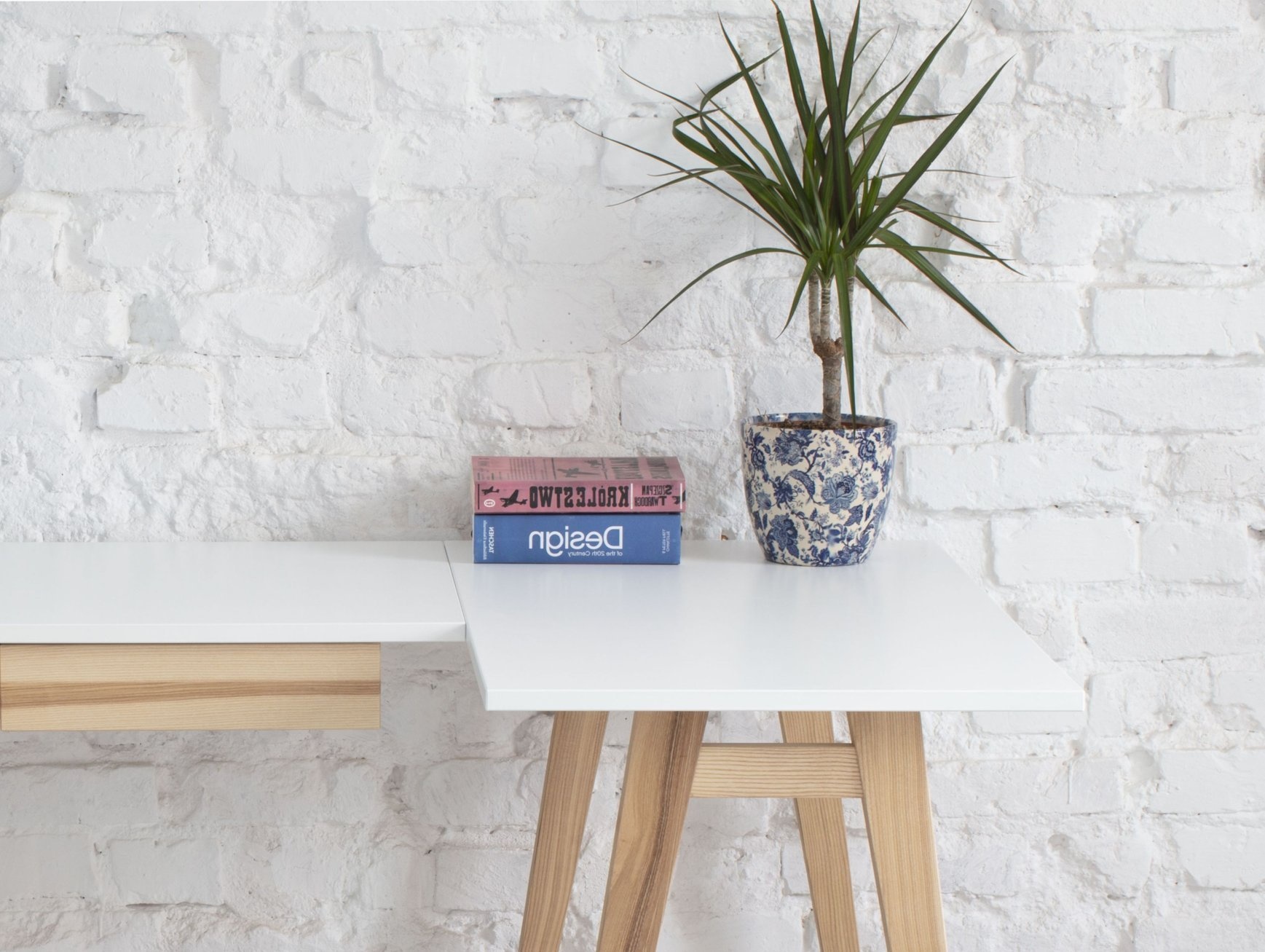 Essenhouten Luka Hoekbureau | Roze | Rechts | Met Lade | FSC Gecertificeerd