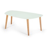 Essenhouten salontafel Endocarp in vluchtige munt – 110x66x45 cm – FSC gecertificeerd