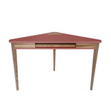 Hoekbureau Ashme - Antiek Roze - Toetsenbordlade - 114 x 61 x 75 cm