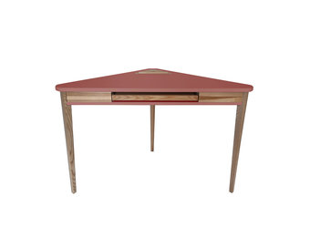 Hoekbureau Ashme - Antiek Roze - Toetsenbordlade - 114 x 61 x 75 cm