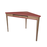 Hoekbureau Ashme - Antiek Roze - Toetsenbordlade - 114 x 61 x 75 cm