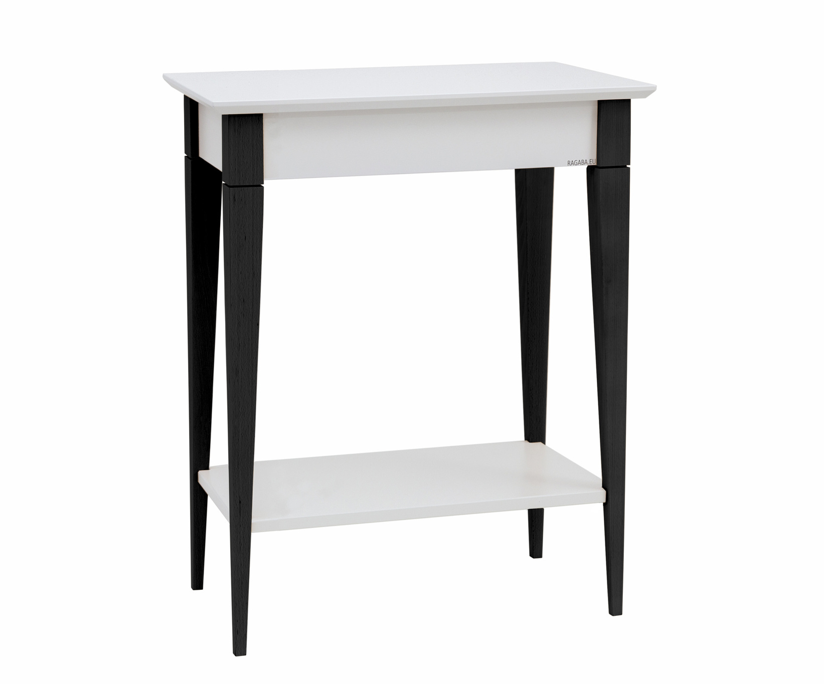 FSC gecertificeerde Beukenhouten Wandtafel Mimo in zwart/wit | 65x35x74 cm