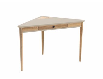 Hoekbureau Ashme | Bruin Beige | 114x61x75 cm | Essenhout & MDF