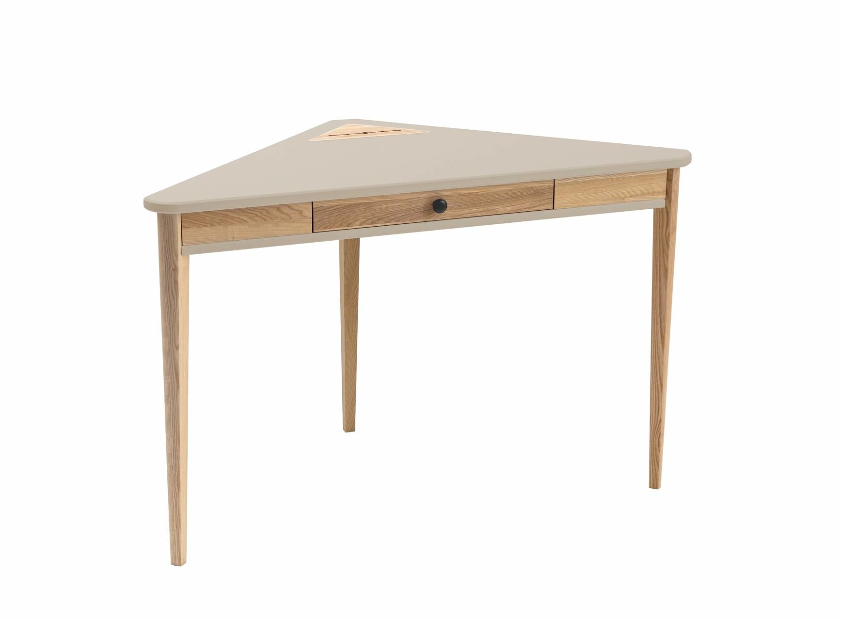 Hoekbureau Ashme | Bruin Beige | 114x61x75 cm | Essenhout & MDF