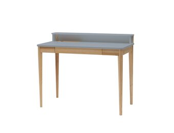 Essenhouten schrijftafel Ashme, donkergrijs (S 4502-G), 110 x 56 x 75 cm, FSC100% & FSCMIX gecertificeerd.