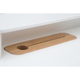 Essenhouten schrijftafel Ashme, donkergrijs (S 4502-G), 110 x 56 x 75 cm, FSC100% & FSCMIX gecertificeerd.