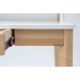 Essenhouten schrijftafel Ashme, donkergrijs (S 4502-G), 110 x 56 x 75 cm, FSC100% & FSCMIX gecertificeerd.