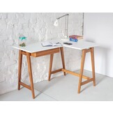 Hoekbureau Luka, Antiek Roze, Rechts, Essenhout & MDF, FSC gecertificeerd.