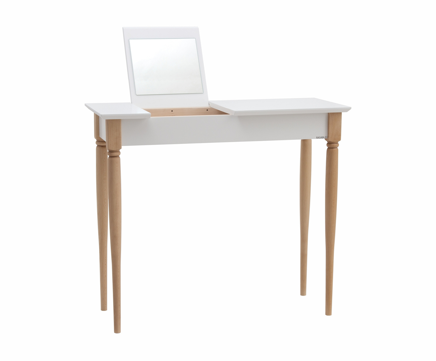 FSC-gecertificeerde kaptafel Mamo | Beukenhout & MDF | 85cm breed | Spiegel 26cm x 20cm