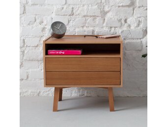 Eikenfineer Nachtkastje Diamond - FSC Gecertificeerd