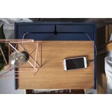 FSC-certified Diamond nightstand in sea green with ample storage