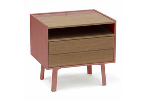 FSC Gecertificeerd Antiek Roze Nachtkastje - Diamond