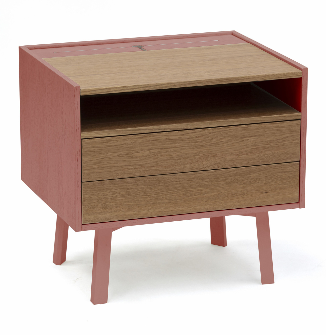 FSC Gecertificeerd Antiek Roze Nachtkastje - Diamond