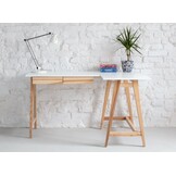 Hoekbureau Luka in beverbruin & essenhout | Met 2 lades & FSC certificering