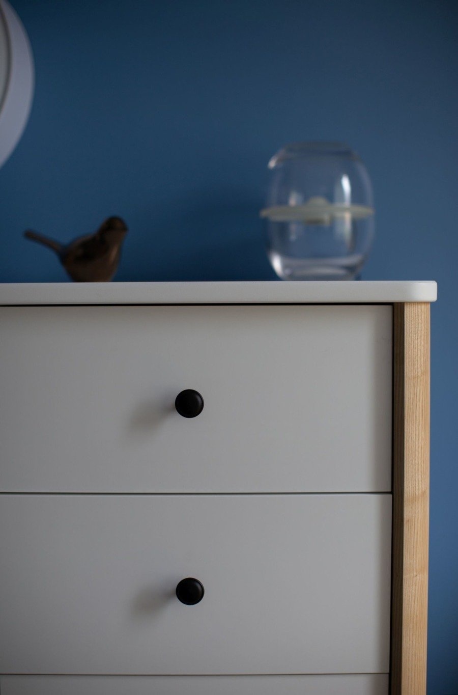 Essenhouten ladekast Ashme - 6 kogelgelagerde lades - rood (S 1080-R)