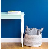 FSC Bijzettafel Liilo | Beukenhout/MDF | Lichtgrijs | 105x35x74cm | Witte poten