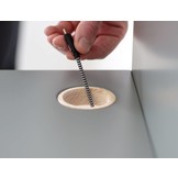 Essenhouten Luka Bureau, krijtwit gelamineerd MDF, 85cm breed, FSC-gecertificeerd.