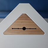 Hoekbureau Ashme - Essenhout & MDF, beverbruin, met toetsenbordlade