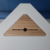 Hoekbureau Ashme - Zachtblauw - Toetsenbordlade - 114x61cm - Essenhout & gelamineerd MDF - FSC-gecertificeerd.