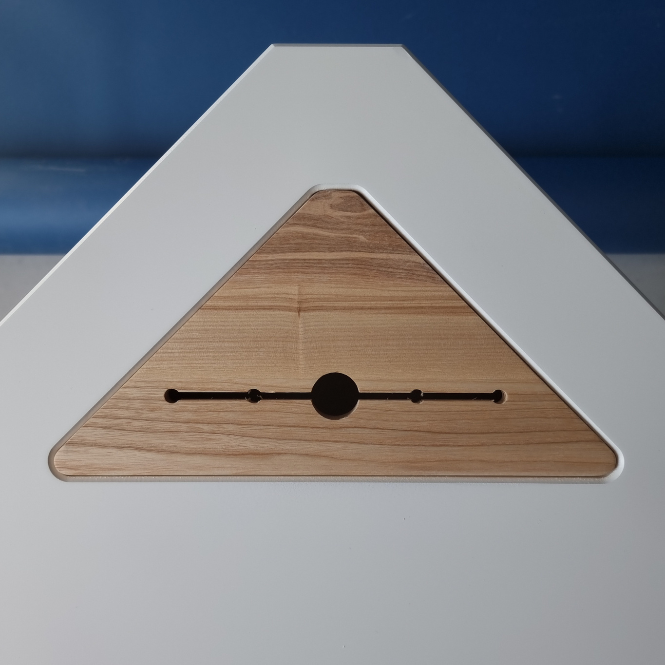 Hoekbureau Ashme - Zachtblauw - Toetsenbordlade - 114x61cm - Essenhout & gelamineerd MDF - FSC-gecertificeerd.