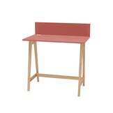 Essenhouten bureau Luka in antiek roze | 85 cm breedte | FSCMIX gecertificeerd