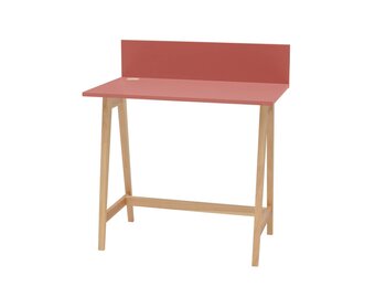 Essenhouten bureau Luka in antiek roze | 85 cm breedte | FSCMIX gecertificeerd