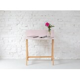 Essenhouten bureau Luka in antiek roze | 85 cm breedte | FSCMIX gecertificeerd