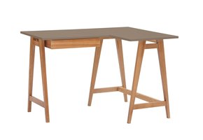 Hoekbureau Luka | Beverbruin | Rechts | Eiken poten