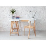 Essenhouten Luka hoekbureau (links, roze) - 115x85cm - FSC gecertificeerd.